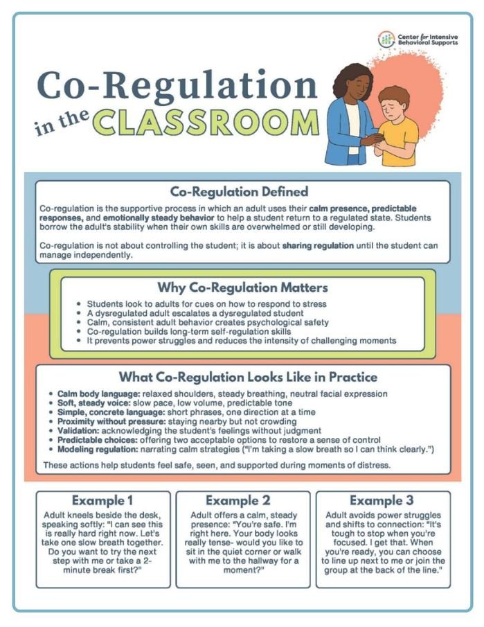Resource for Co-Regulation in the Classroom